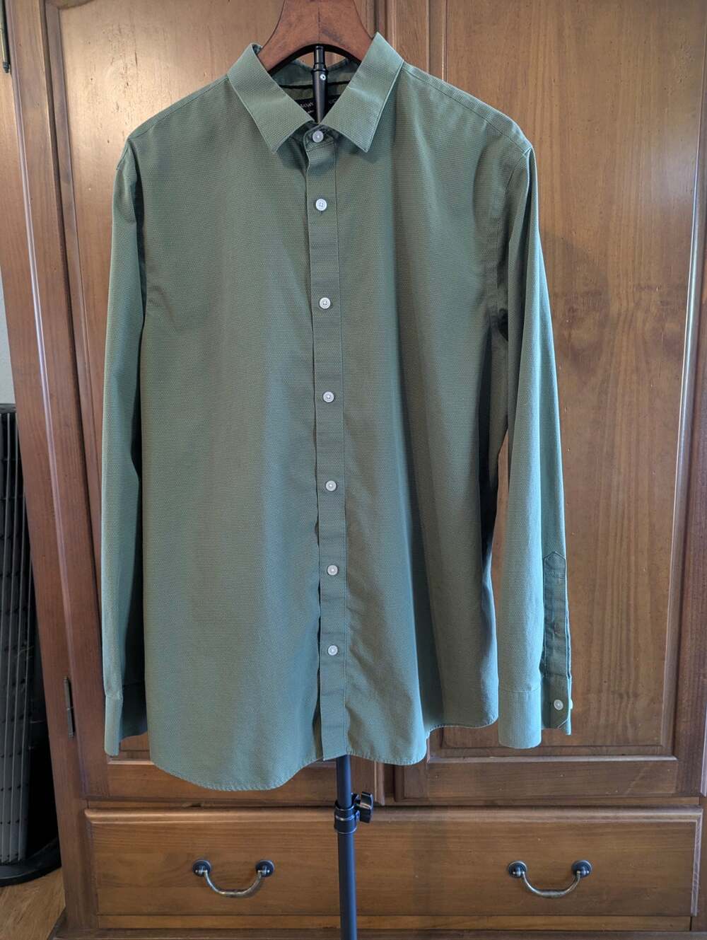 Banana Republic Olive Green Non-Iron Slim Fit Dress Shirt — Size XL
